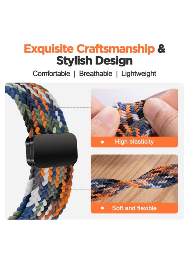 ChicVibe Nylon Strap Compatible with Huawei Watch Fit 3/Fit 4/Fit 4 Pro Bands, Elastic Adjustable Stretchy Braided Elastic strap with Magnetic Buckle, Quick Release Replacement Sport Wristbands Watch Band - Image 5